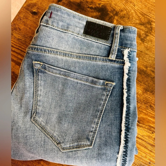 Dear John Denim Skinny Jeans with Raw Hem and Trim - Size 25 - Picture 13 of 15